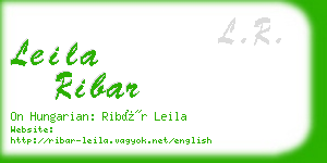 leila ribar business card